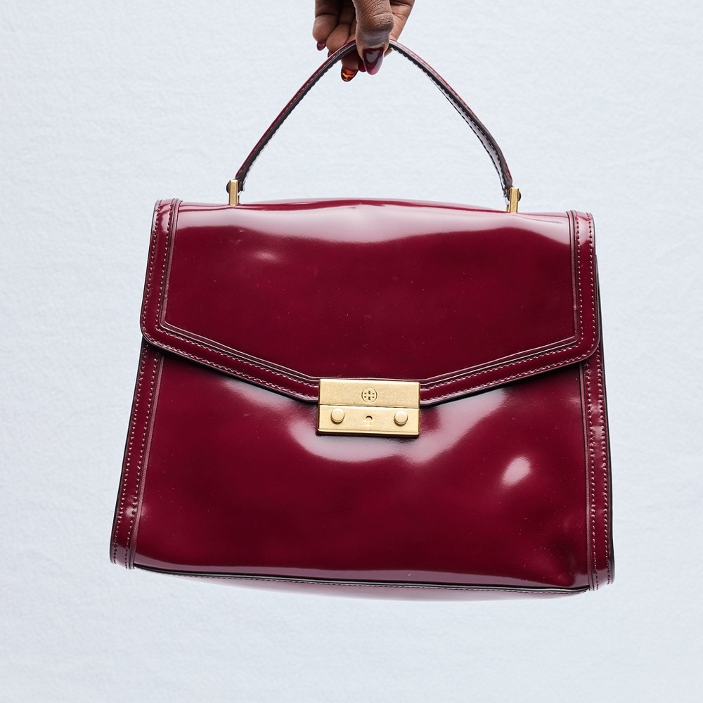 Tory Burch Patent Juliette Top Handle Bag Condition
